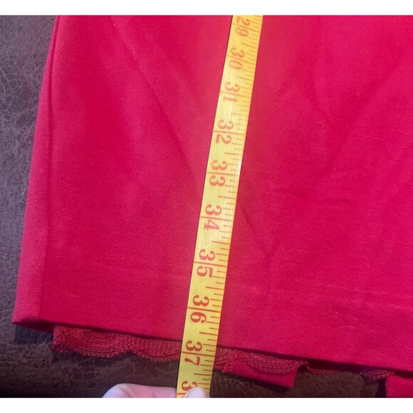 Trina Turk Red Lane V neckline bell sleeve sheath dress size XS - Picture 6 of 10